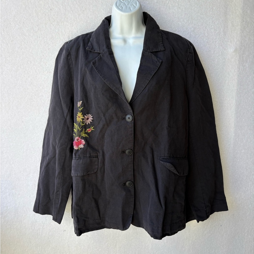 Sundance Living Summersby Blazer Linen Embroidered - Picture 3 of 6